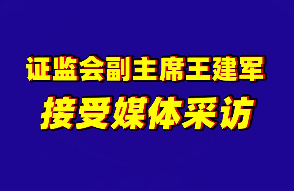 中国证监会副主席王建军接受媒体采访哔哩哔哩bilibili