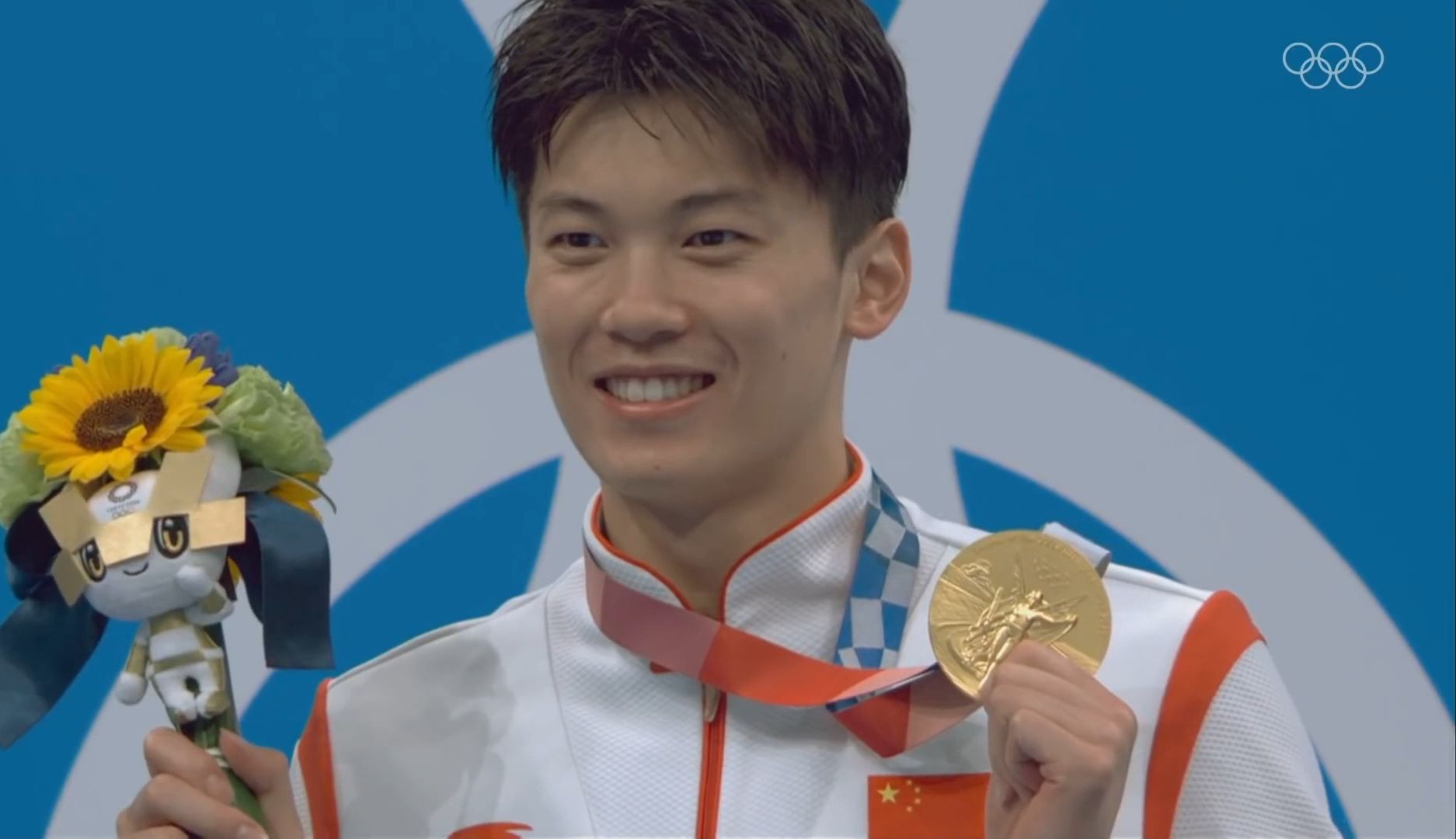 汪顺|东京奥运会男子200混夺冠颁奖典礼