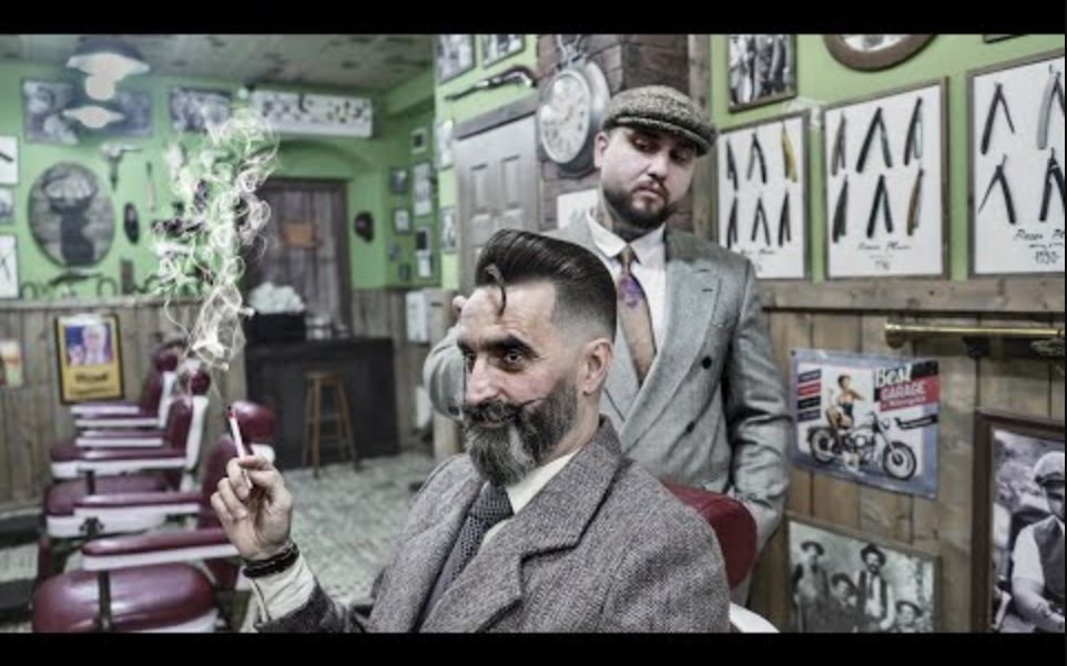 【BARBER】  The most GENTLEMANLY LOOK  Haircut, Beard & Skin Fade哔哩哔哩bilibili