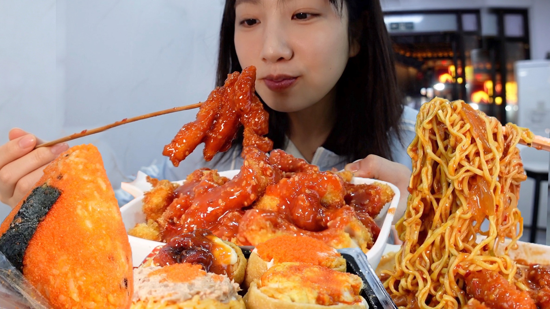 60分钟极限生存，东北裹酱多多炸串配裹鱼籽多多饭团～