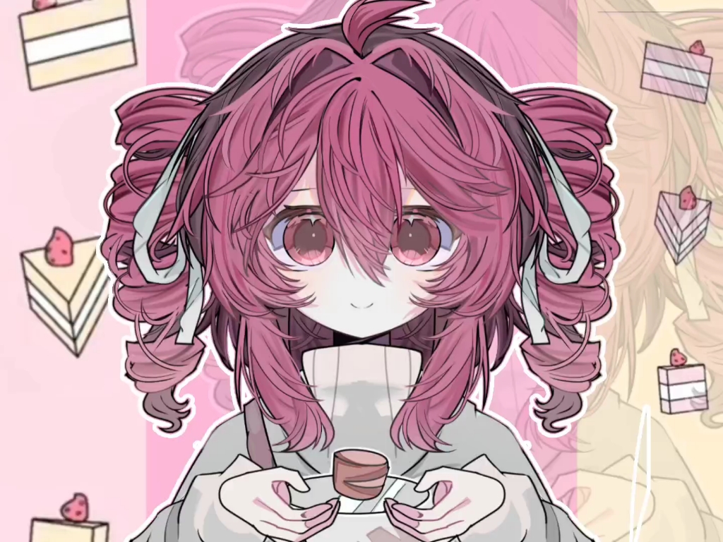 蛋糕女孩重制版¯꒳¯大概内容是两只正在吃甜品w