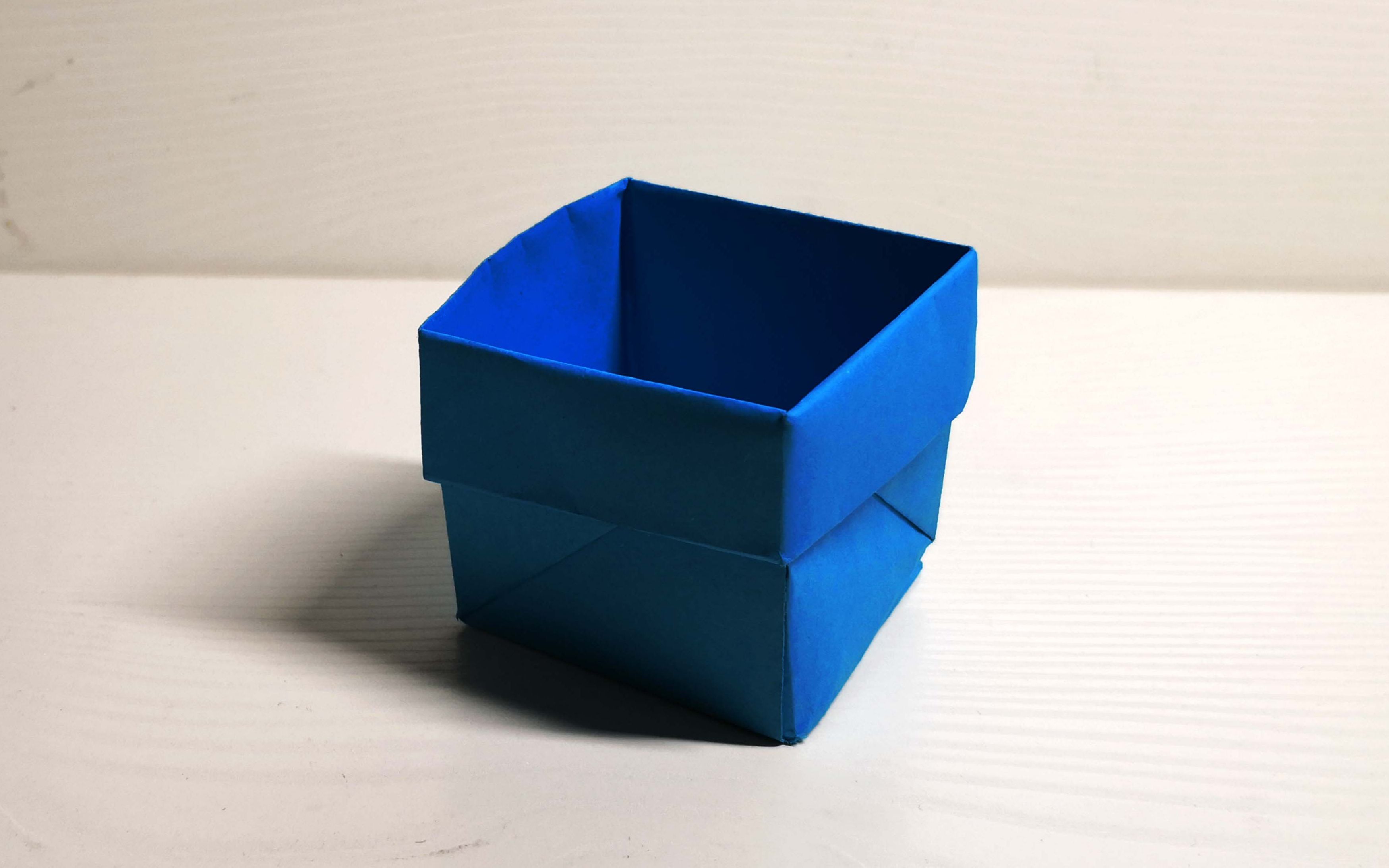 【折纸】纸盒折纸视频,一款简单实用的盒子折法