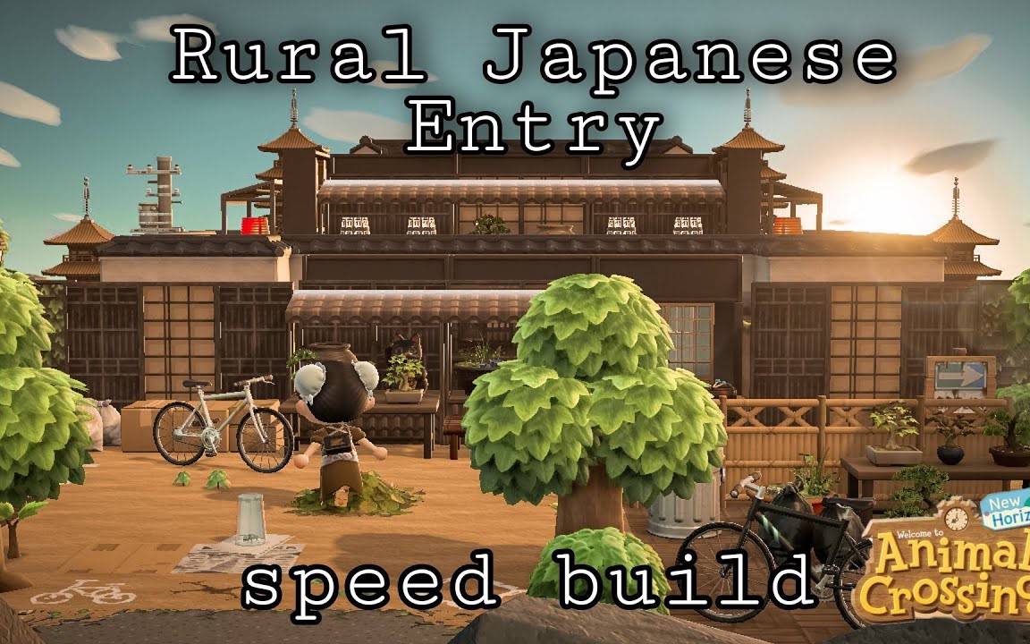 【动森】旧时和风古城建筑速建| Rural Japanese Citycore Speed Build Animal Crossing New