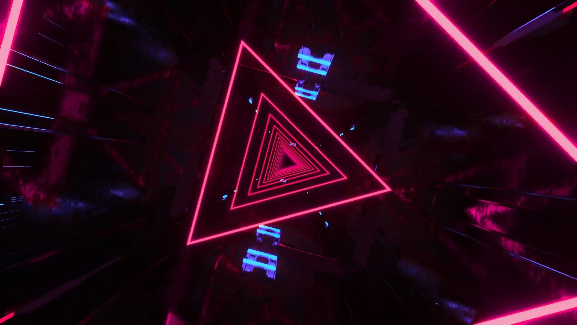 【舞台背景】10-电子隧道三角系列动态循环视频背景❤️ 浪漫梦幻舞蹈晚会年会循环动画