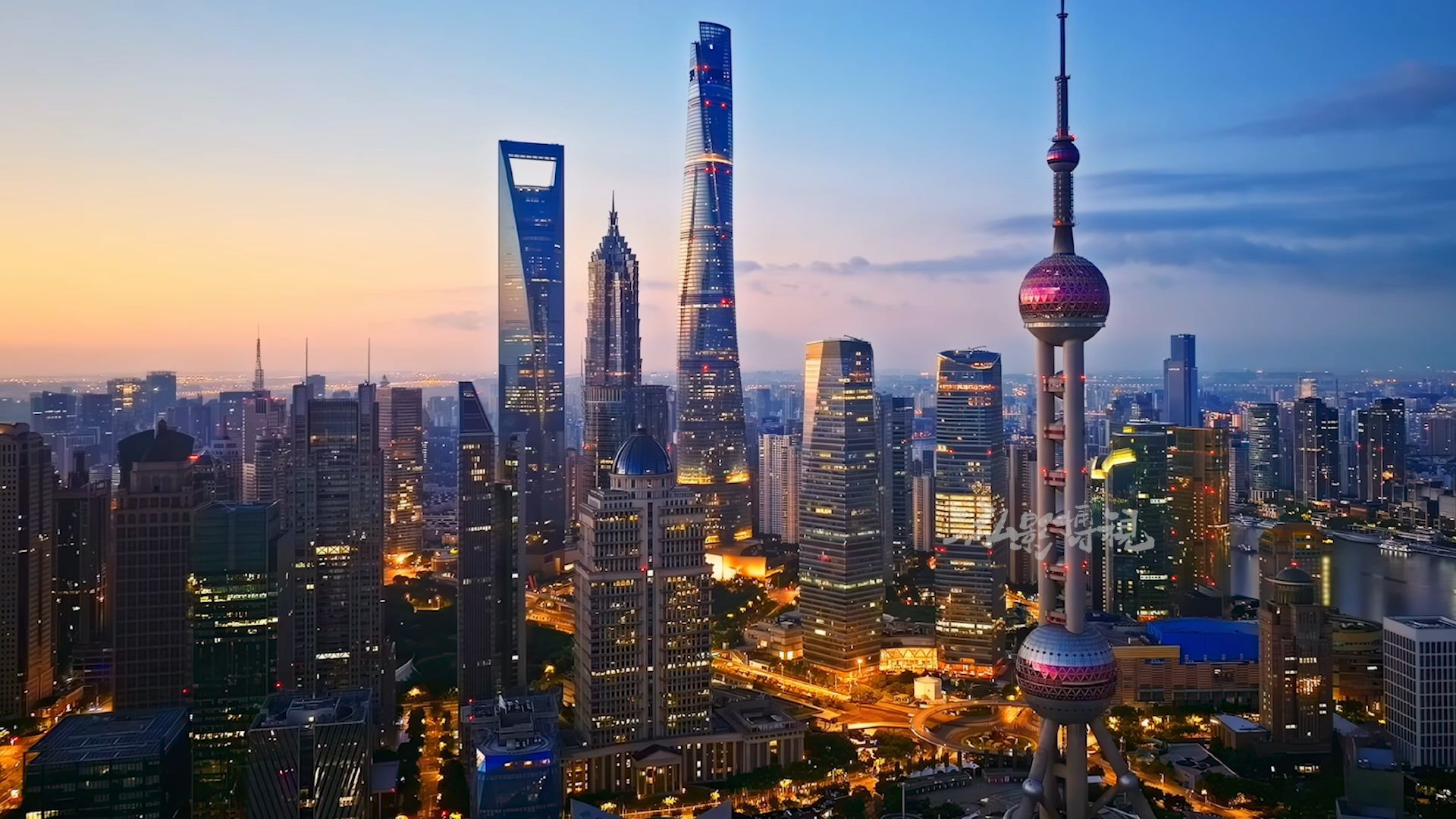 中国地标城市建筑航拍延时CBD-4K超清视频素材可商用