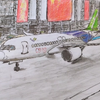 C919国产大飞机简笔画手绘 六年级小学生