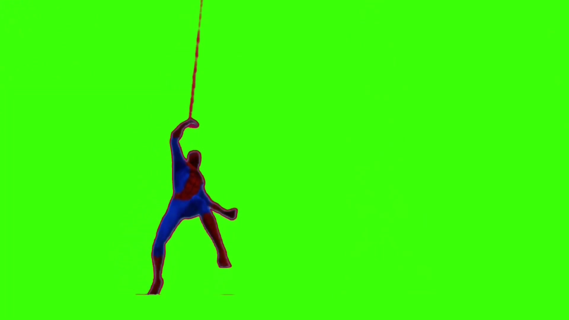 绿幕抠像空中飞行的蜘蛛侠视频素材