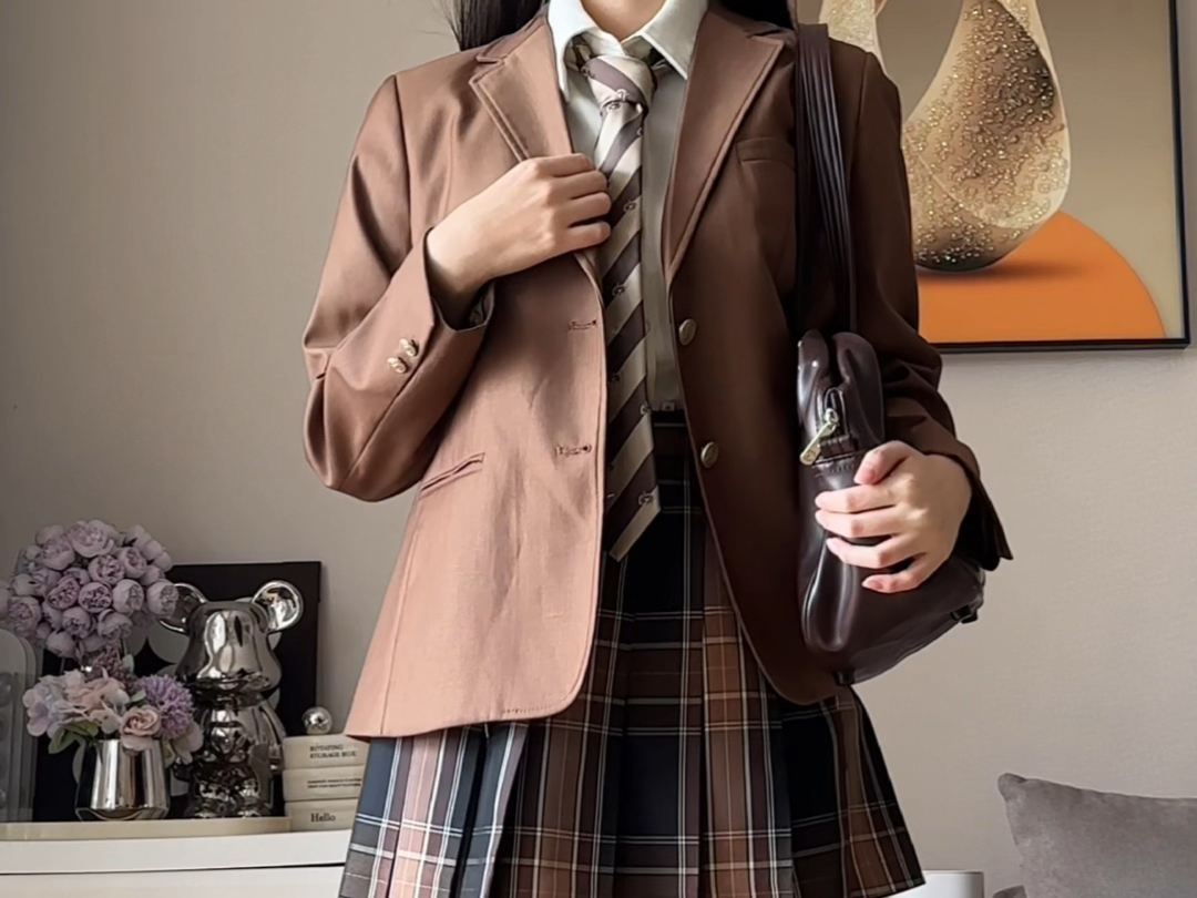 Black silk jk schoolgirl