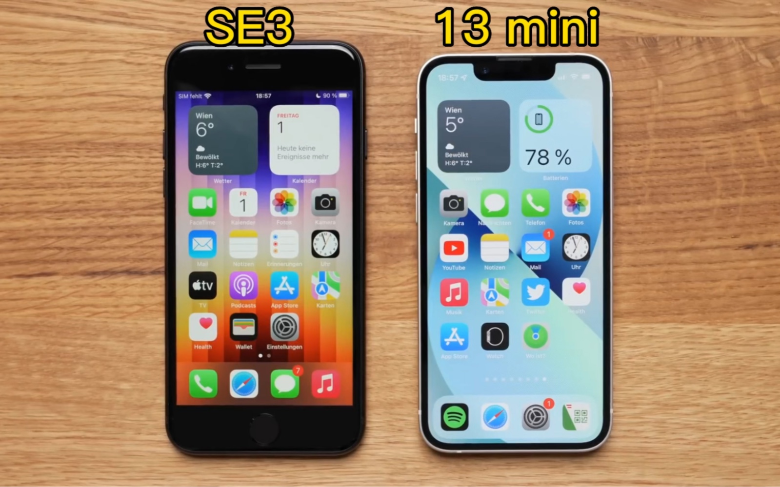 iPhone SE3对比iPhone 13mini