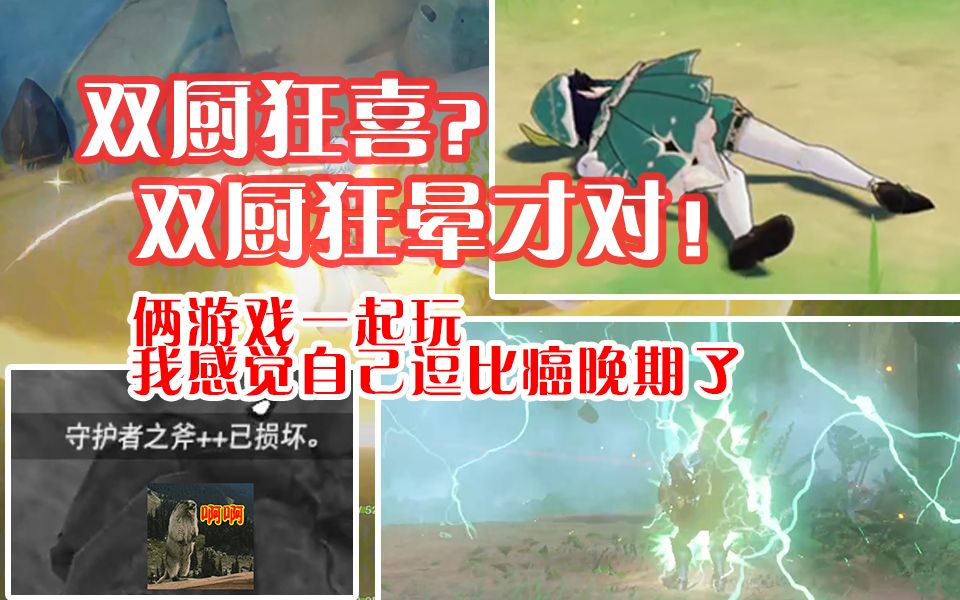 双厨狂喜俩游戏一起玩感觉自己逗比癌晚期了