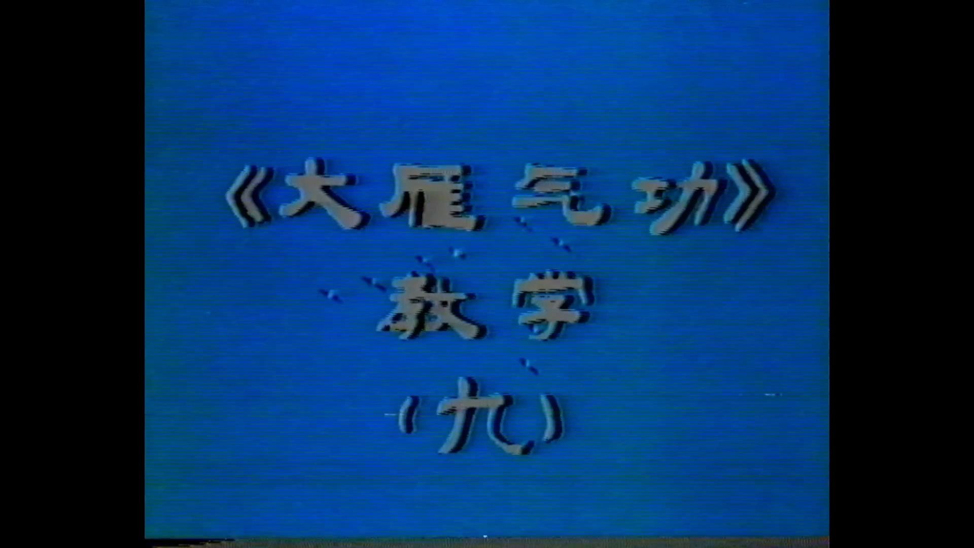 大雁功前64式教学片 1985年4月录制 第九集