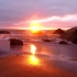 大海、沙滩、日落、来自加利福尼亚的 7 分钟美丽白噪音