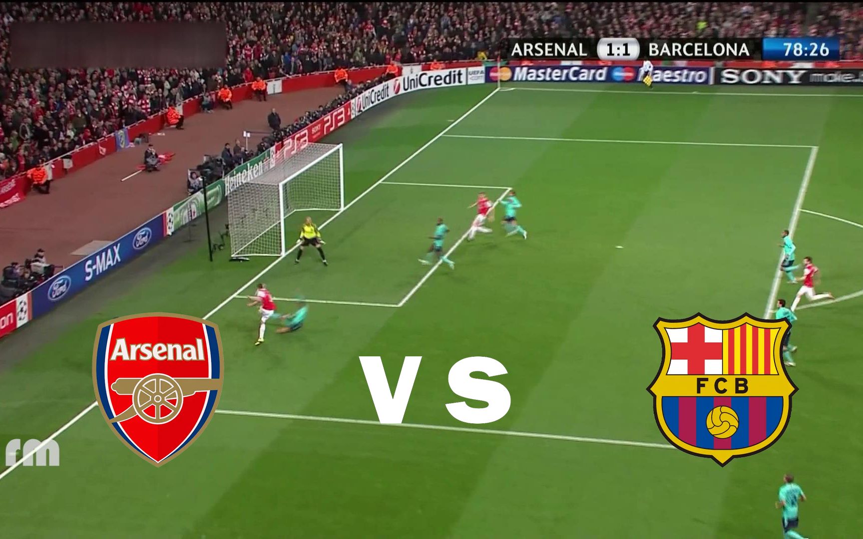 欧冠经典回顾 10-11赛季1/8首回合 阿森纳VS巴萨 比赛分析复盘