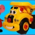 小猪佩奇与可以组合分解的挖掘机玩具车