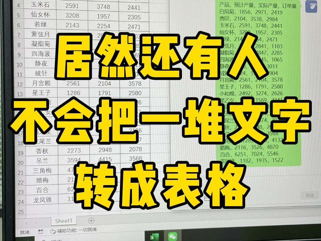 文字转表格还有谁比我快！