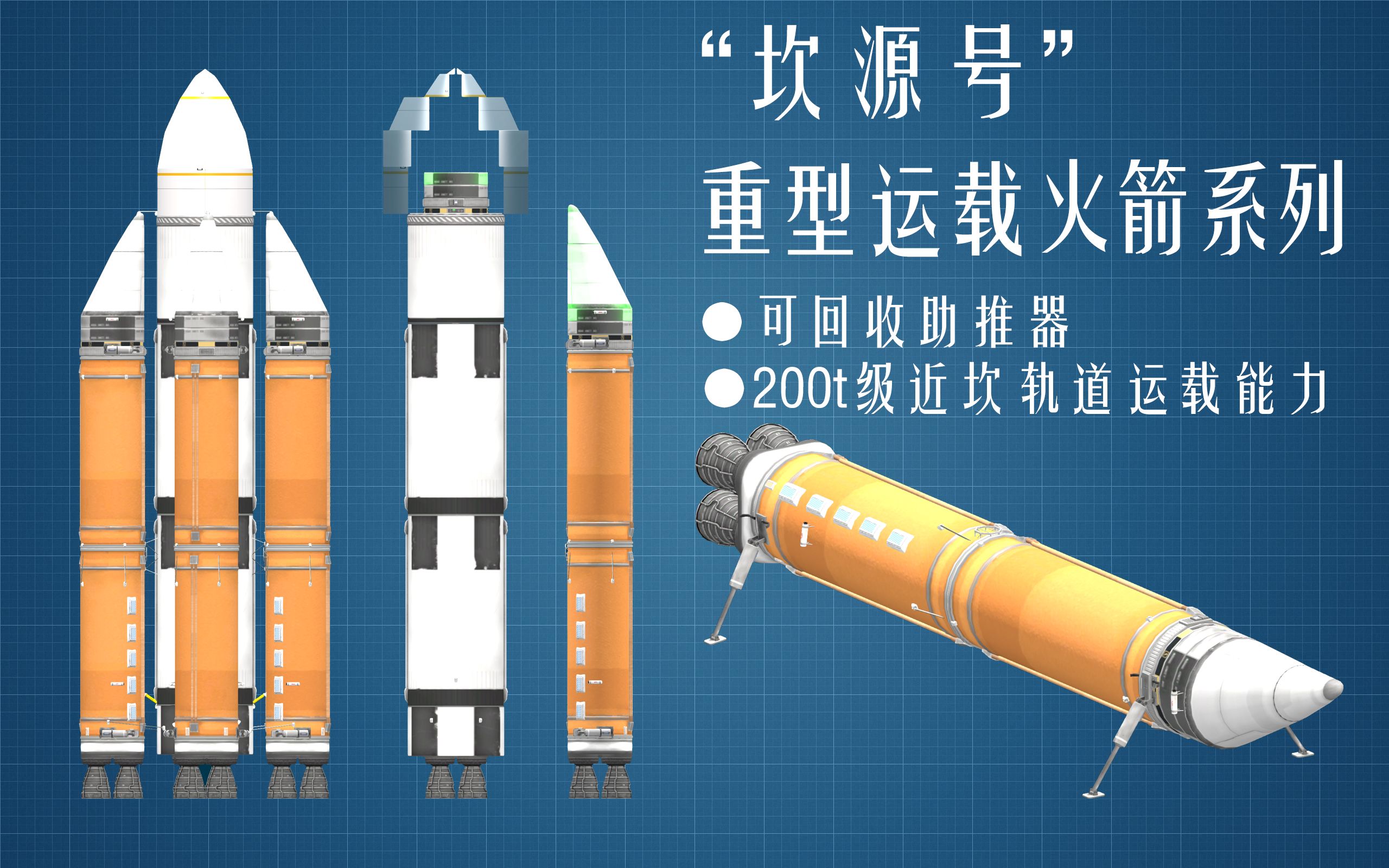 坎巴拉太空计划 坎源号重型运载火箭简介及功能演示 哔哩哔哩 bilibili