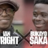 Saka chats to Wrighty after signing new deal