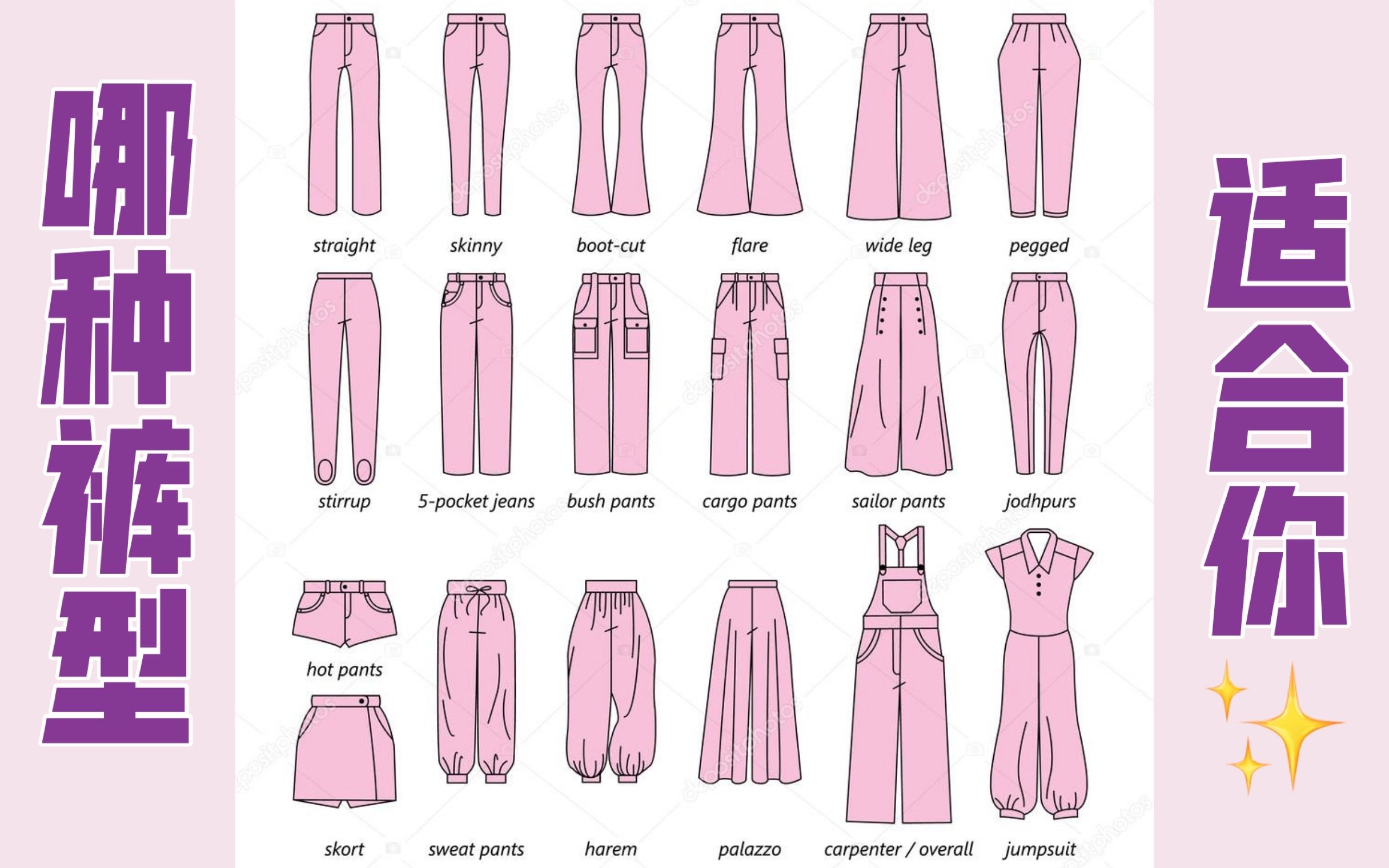【20种裤型全解析】不同身材如何挑选裤型？｜单品选款（3/6）