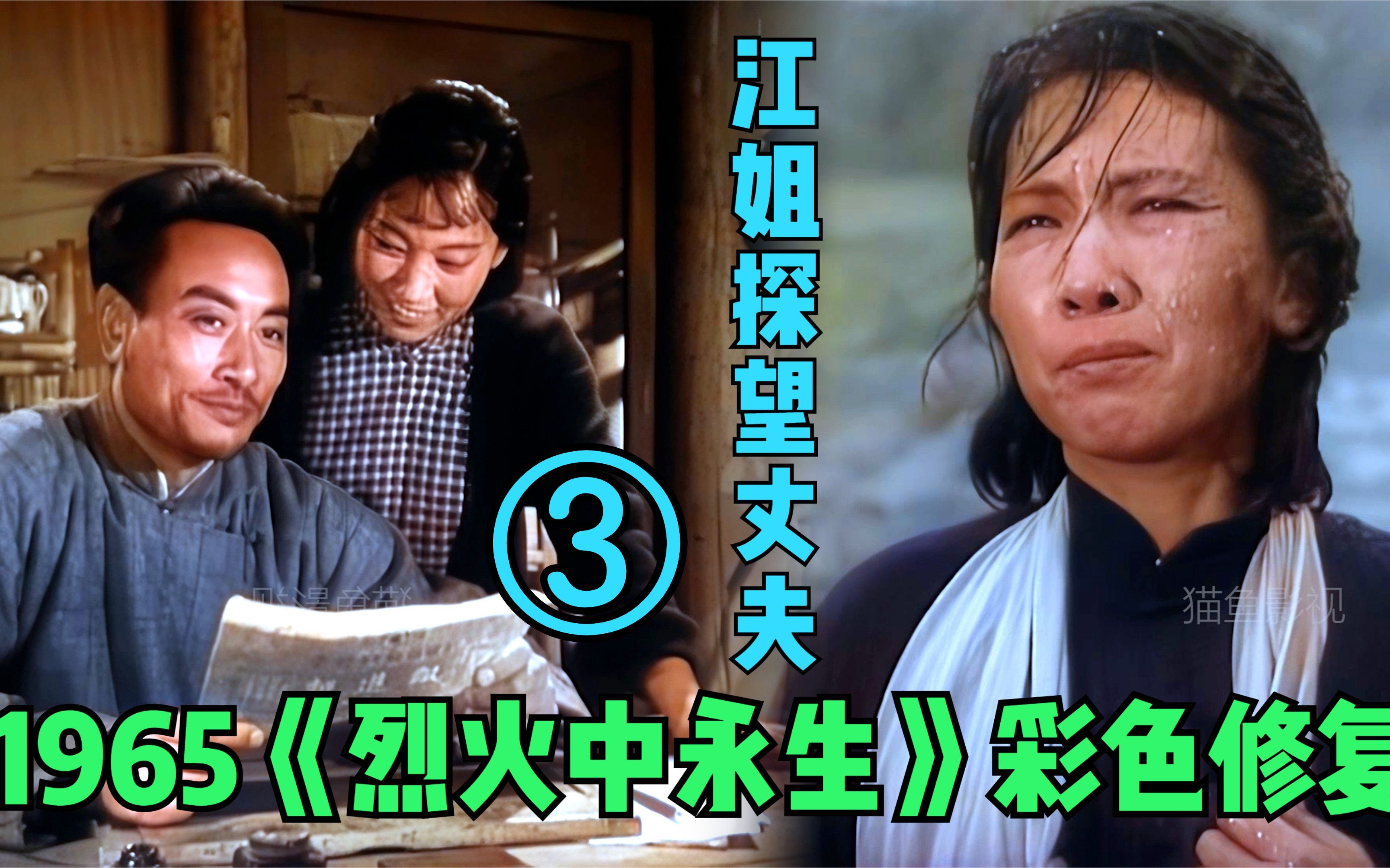 【高清】1965年《烈火中永生》彩色修复片段3 江姐上山探望丈夫