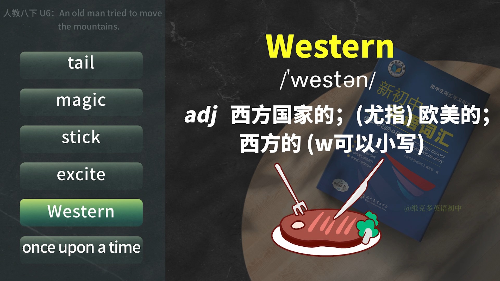 维克多英语单词领读视频 | 人教版 | 八年级下册 | 初二 | 第6单元 | Unit 6