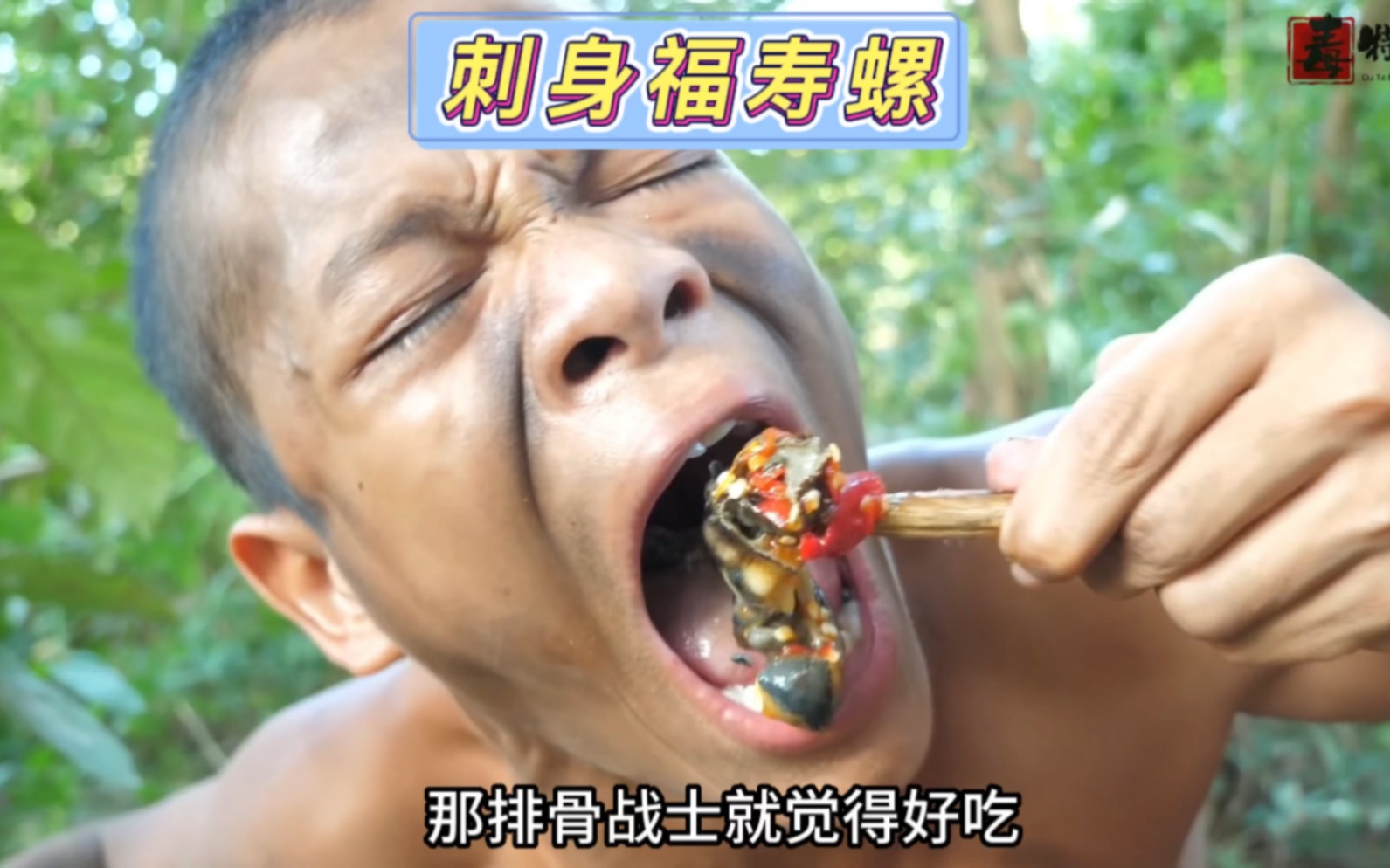 排骨战士吃刺身福寿螺