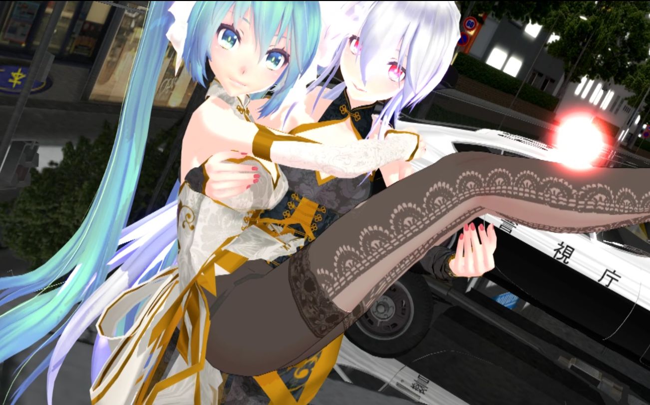 凤凰式旗袍初音,弱音百合,抱紧我【舞蹈颓废】