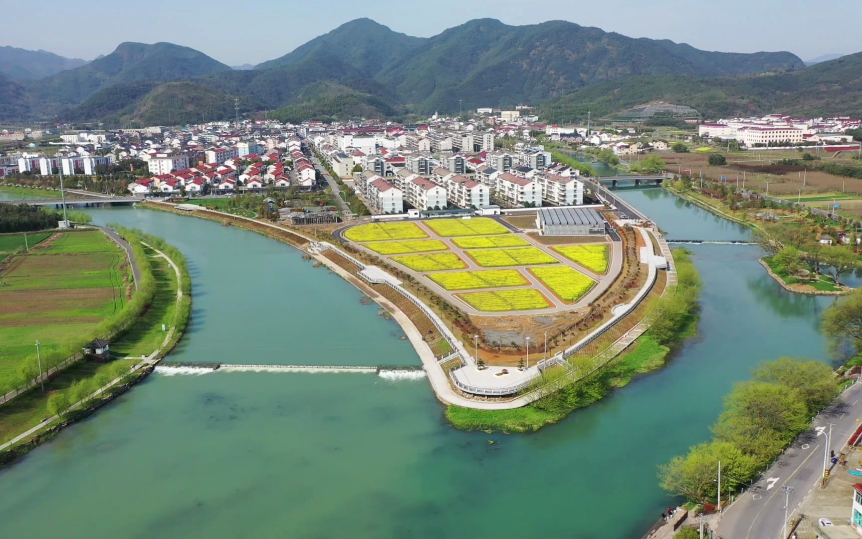 绍兴王坛油菜花航拍