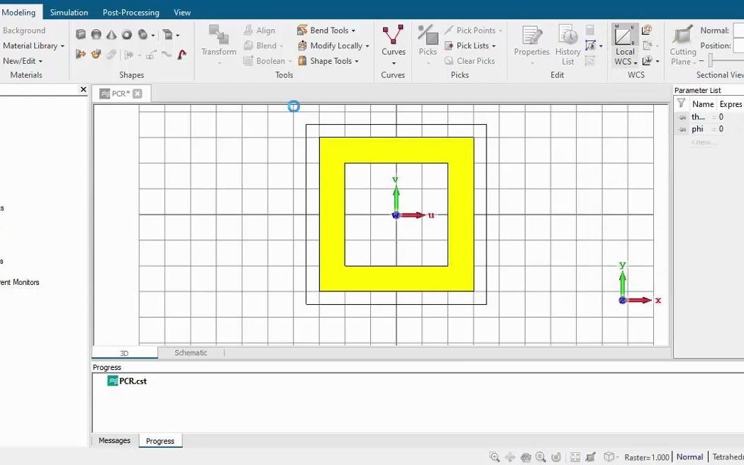 (RCS)Radar cross section CST