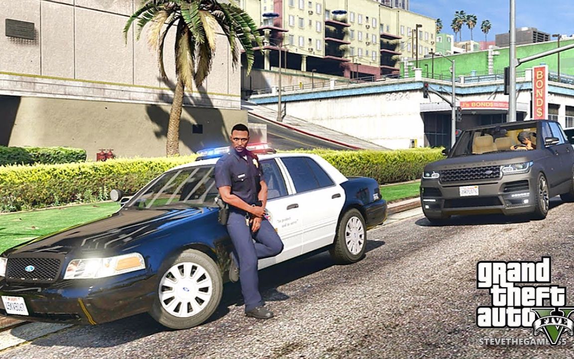 美国youtuber畅玩gta5的警察模组lspdfr—lapd巡警