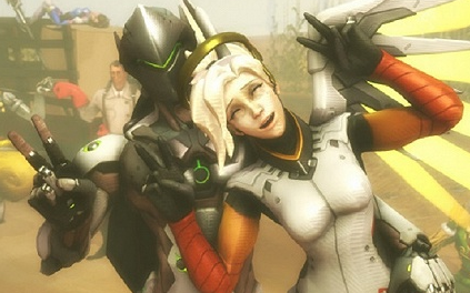 天使与源氏漫画小故事 动漫守望先锋源氏和天使