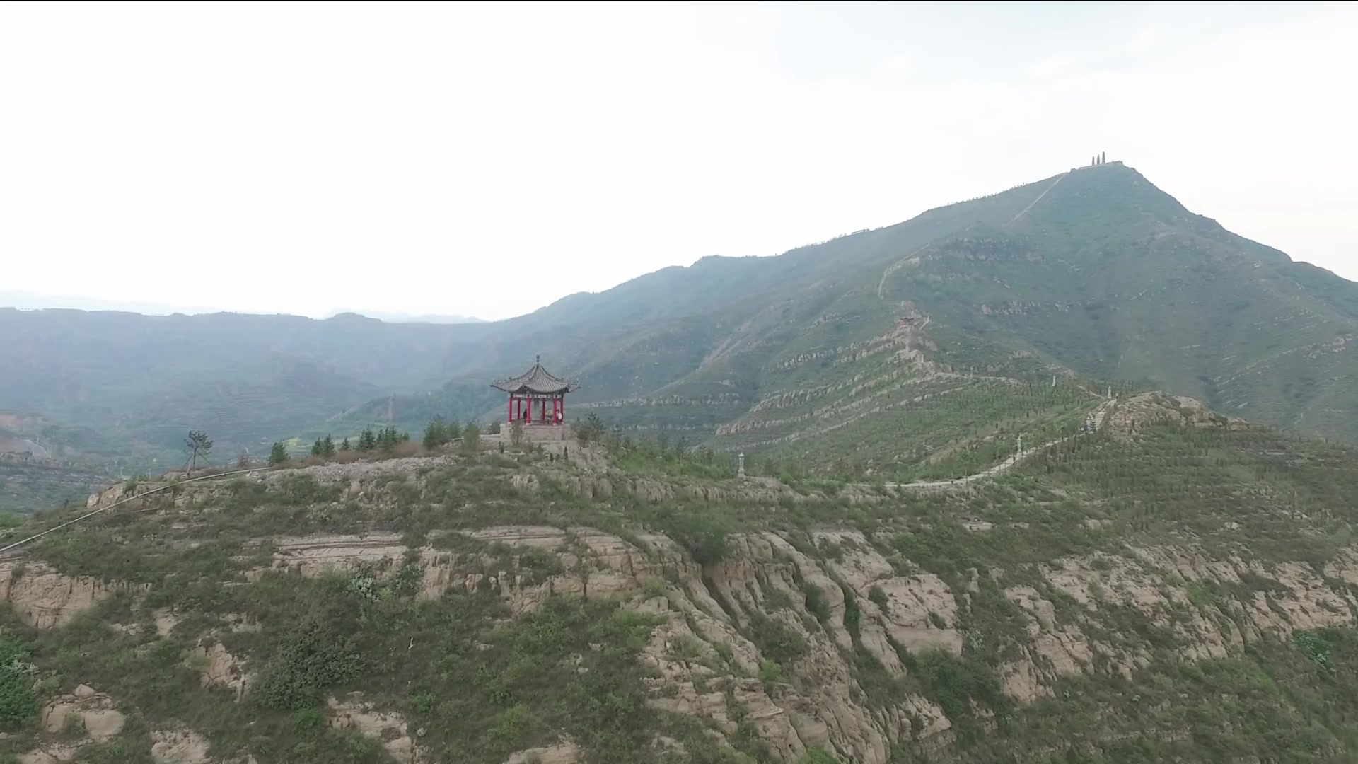 航拍山西太谷 凤凰山-->大佛山