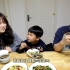分享我家的午餐：排骨盅碗汤、鸡丝炒韭菜苔、糖醋包菜