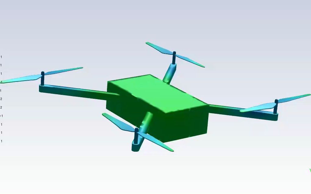 fluent 无人机旋翼旋转仿真（重叠网格）