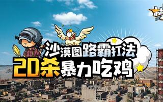 《吃鸡教学》【绝地求生】林小北36鸡第20期：沙漠图路霸打法20杀暴力吃鸡(视频)