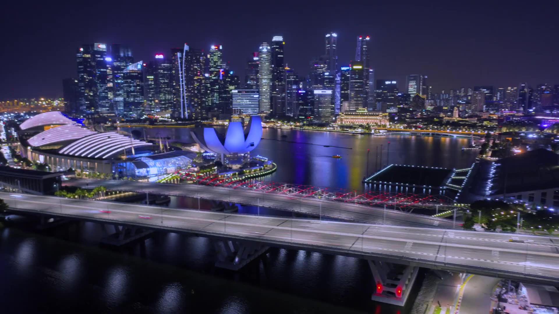 新加坡城市夜景高清图片-壁纸图片大全