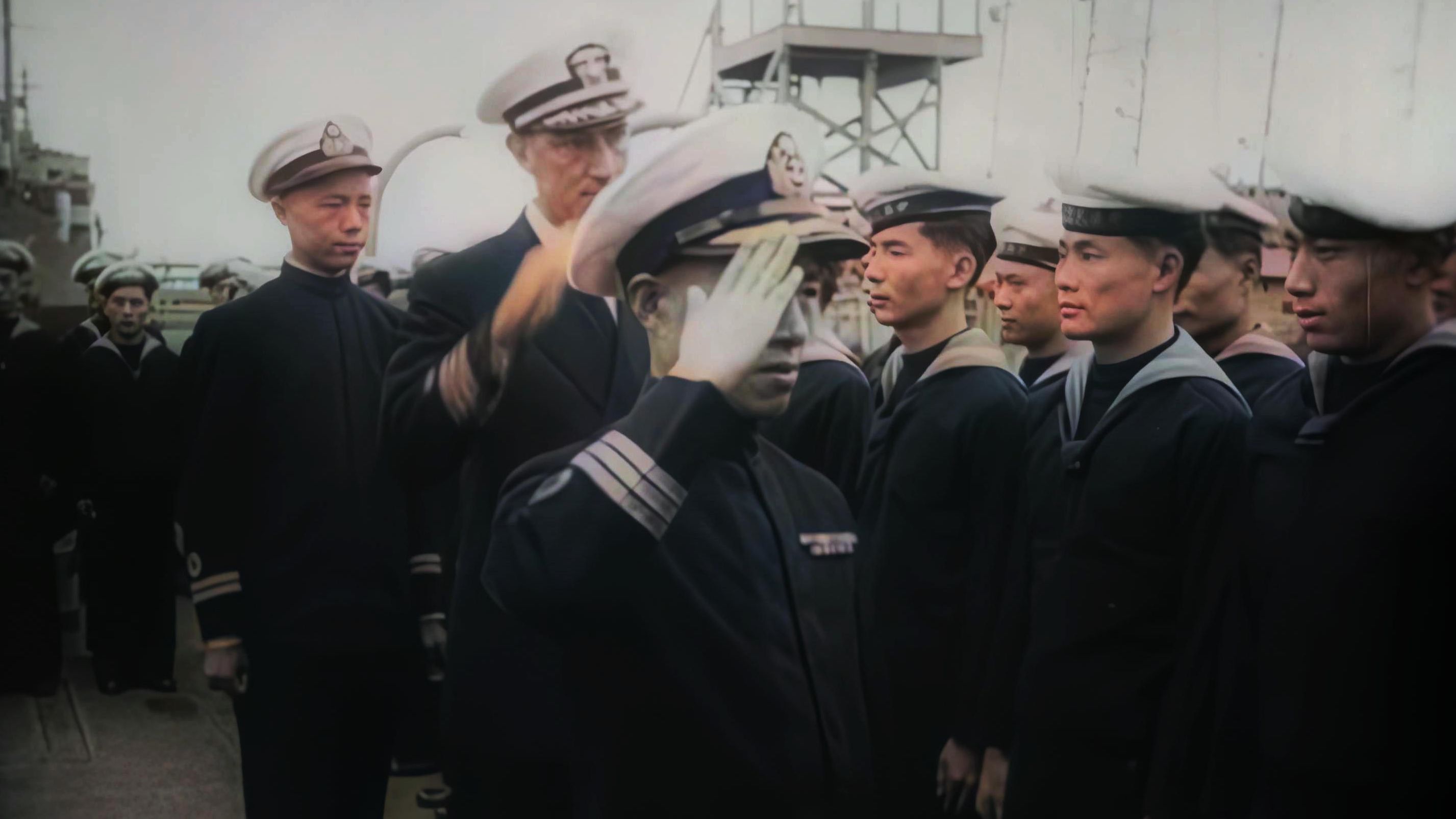 1946年海军名将林遵在美国接收8艘军舰珍贵影像，后收复南海诸岛