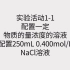【实验活动】配置一定物质的量浓度的溶液——配置250mL 0.400mol/L NaCl溶液