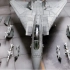 卡乐比f14战机模型开箱，驻萨拉托加号vf-74魔鬼中队模型鉴赏