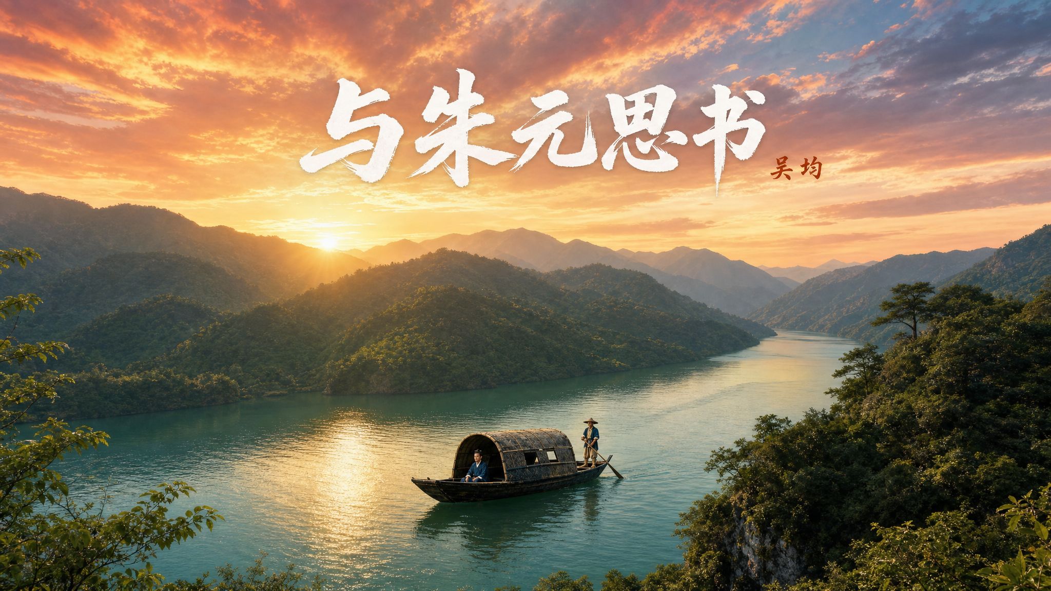 用AI翻拍八上古诗《与朱元思书》，爆肝两周终于做好了，这富春山水还原的怎么样