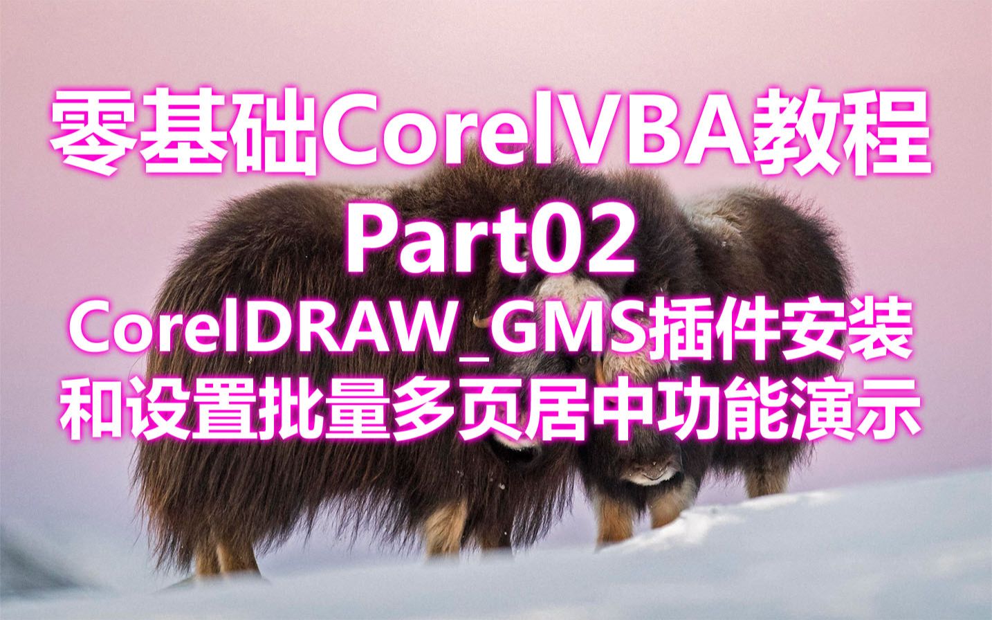 零基础CorelVBA教程_Part02_CorelDRAW_GMS插件安装和设置_批量多页居中功能演示