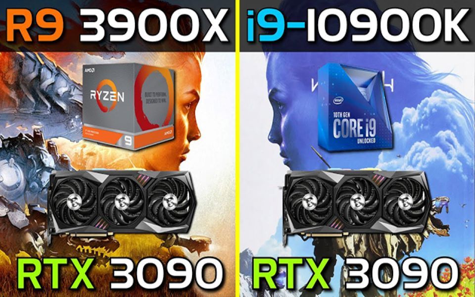 r9 3900x vs i9-10900k 显卡:rtx 3090 测试分辨率1080p