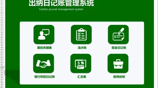 老出纳用了三年都不想换的出纳日记账管理系统!用了才知道多方便,有出纳流水账,现金日记账,银行存款报告单等,输入数据自动生成。