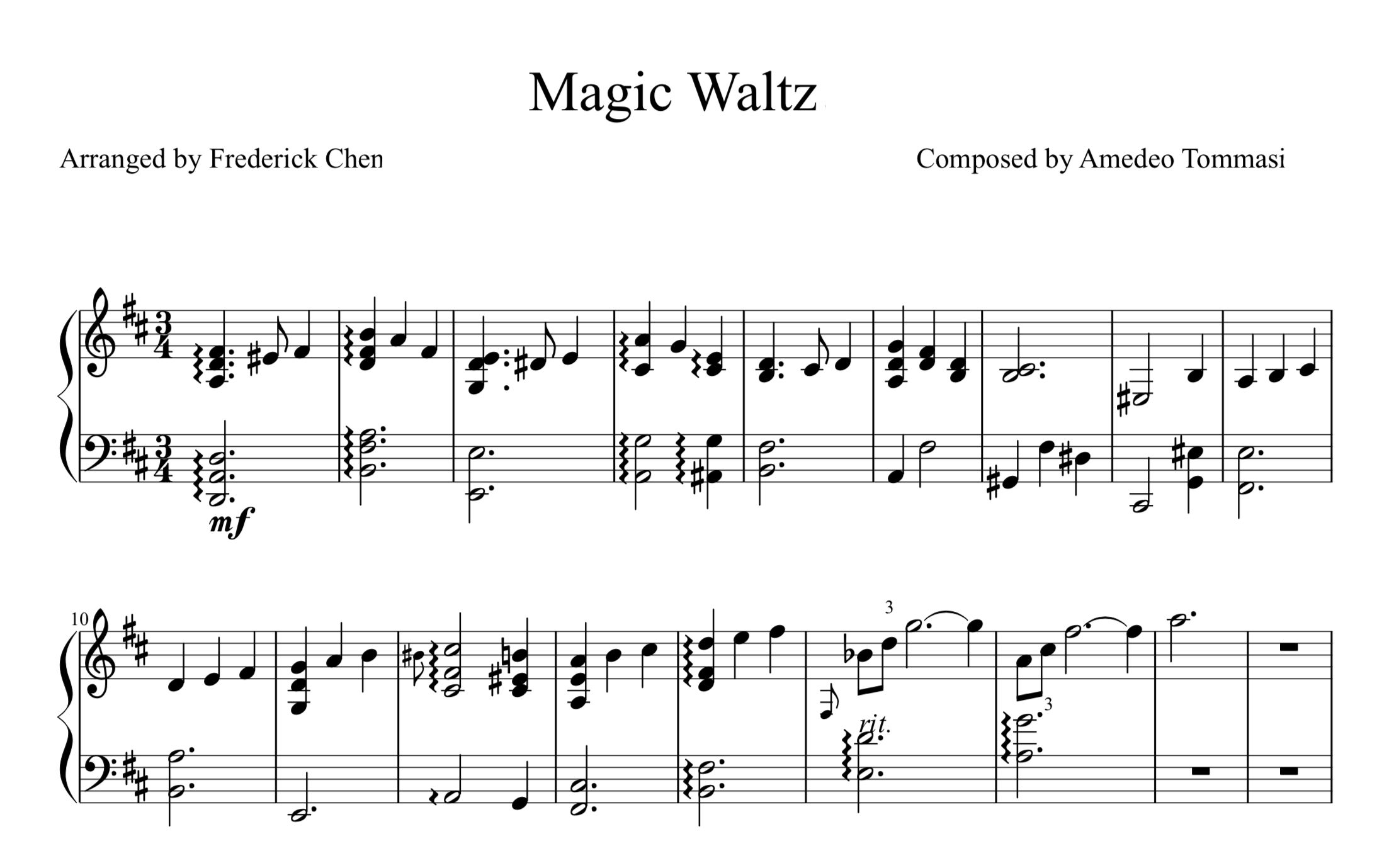 amedeo tommasi magic waltz pdf