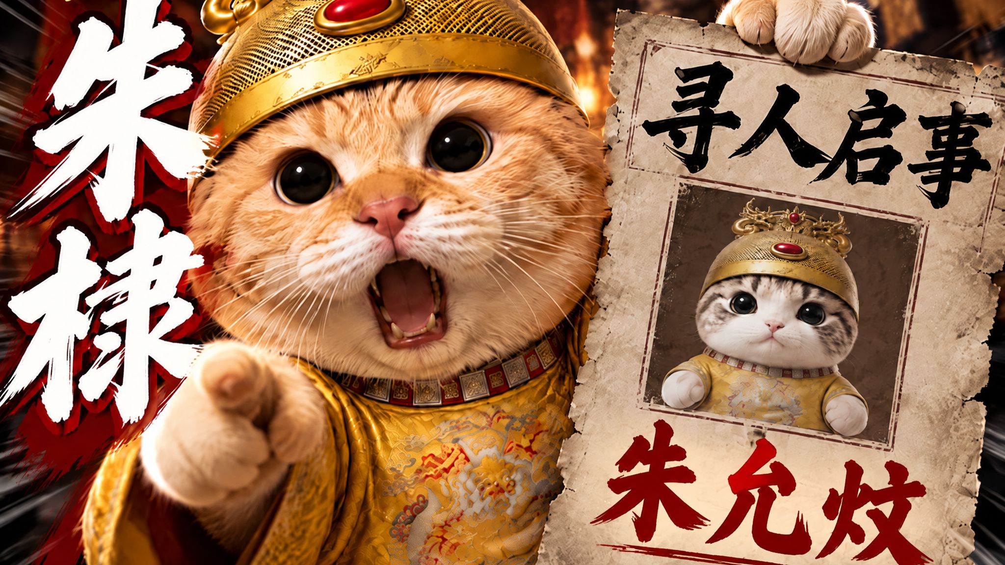 朱棣：“我的侄子走丢了，有好心人能帮帮我吗？”