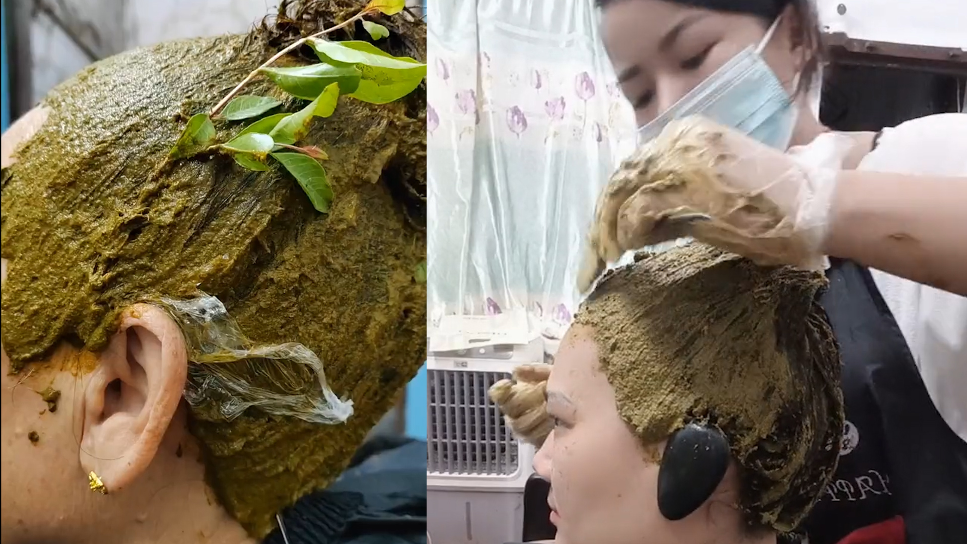 90后女孩用树叶给村民染发，一年薅光300棵树，网友吐槽像牛粪