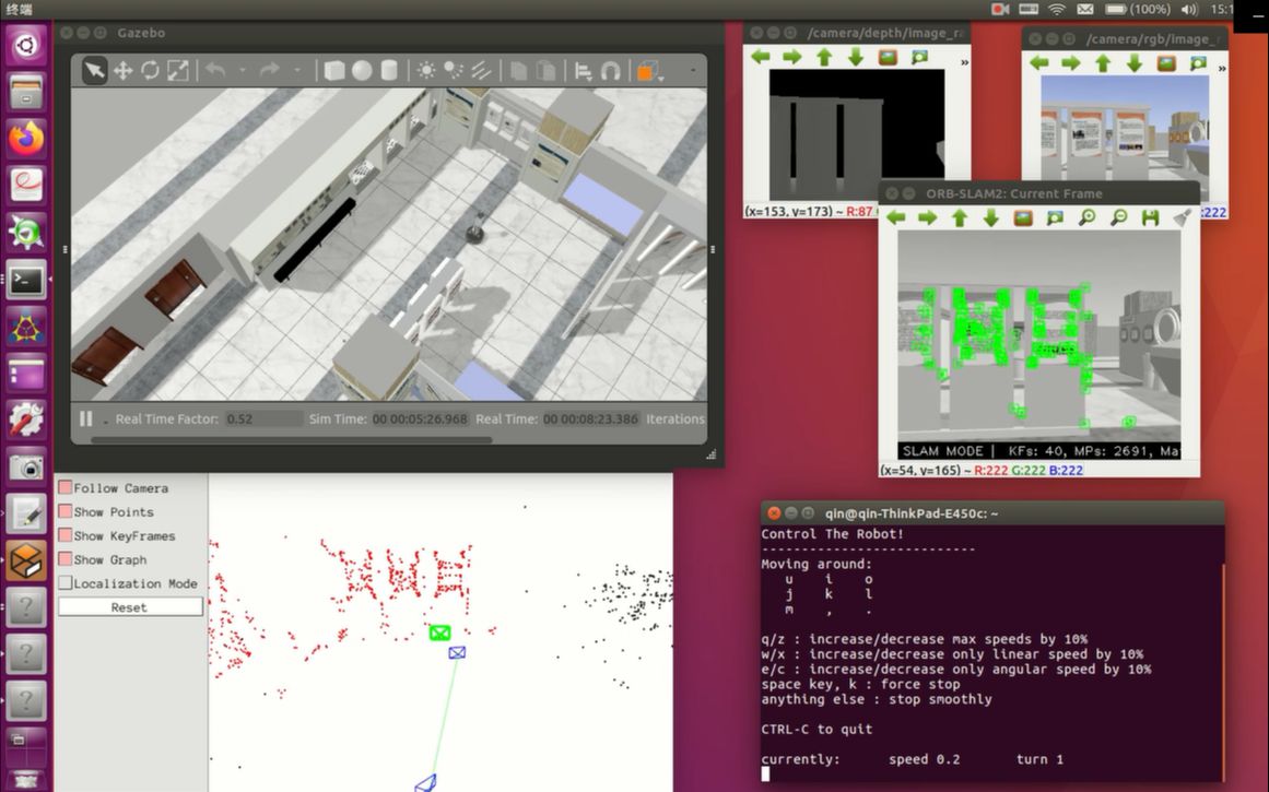 GazeboORBSLAM2仿真哔哩哔哩bilibili