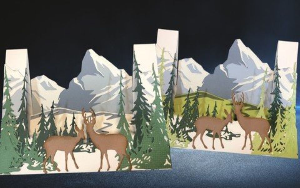 【手工艺】Cher《冬日仙境 3D 立体卡片制作》(中英双字)