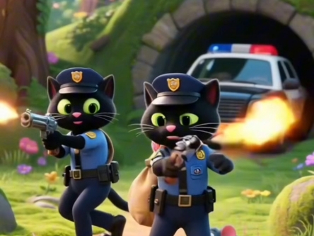 益智启蒙早教儿歌动画大全《黑猫警长》黑猫警长喵喵喵