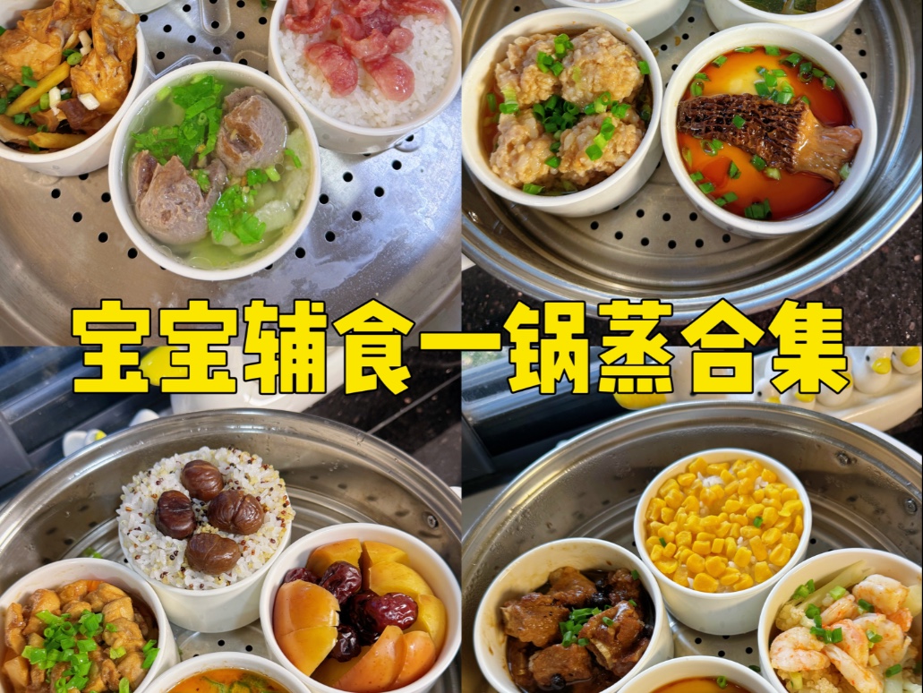 宝宝辅食一锅蒸合集❗️100天不重样，营养美味，简单好做！