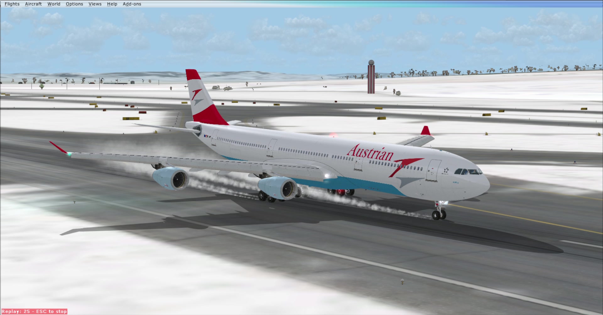 【FSX】2019.1.8 LOWW A340-300
